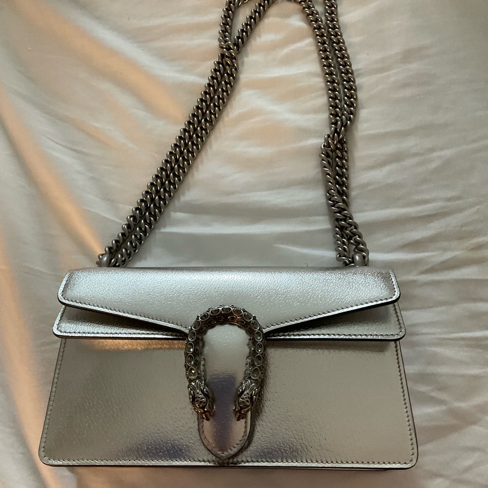 GUCCI pvc Crossbody Bags Metallic Calfskin MM Dionysus Shoulder Bag - Picture 3 of 15